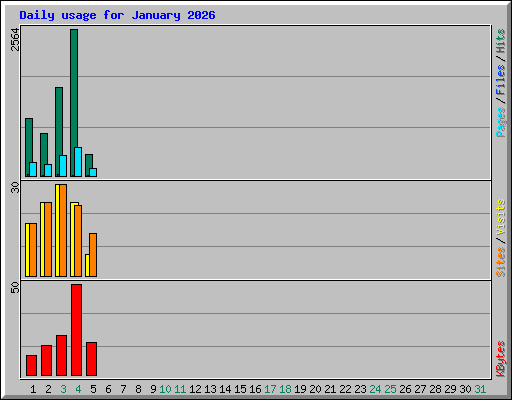 Daily usage for January 2026