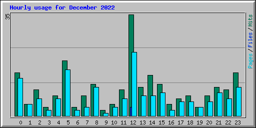 Hourly usage for December 2022