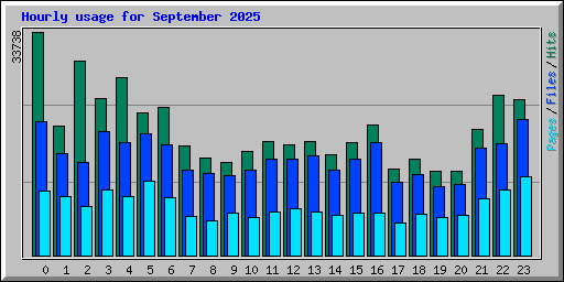 Hourly usage for September 2025