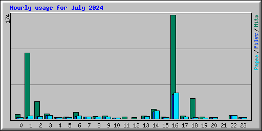 Hourly usage for July 2024